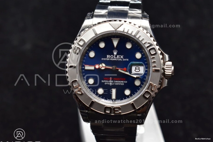 126622 Bracelet Steel EasyCare Blue 1:1 Yacht-Master 1210 on 904L VS VSF Edition Dial Best SS 0324